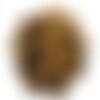 2pc - perles de pierre - oeil de tigre gouttes rondes 14x10mm   4558550008572