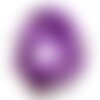 10pc - colliers tours de cou 47cm tissu voile organza 10mm et coton ciré violet
