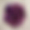 6pc - perles de pierre - jade violette coeurs 15mm   4558550006769