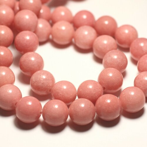 20pc - perles de pierre - jade boules 6mm rose corail pêche - 4558550005892
