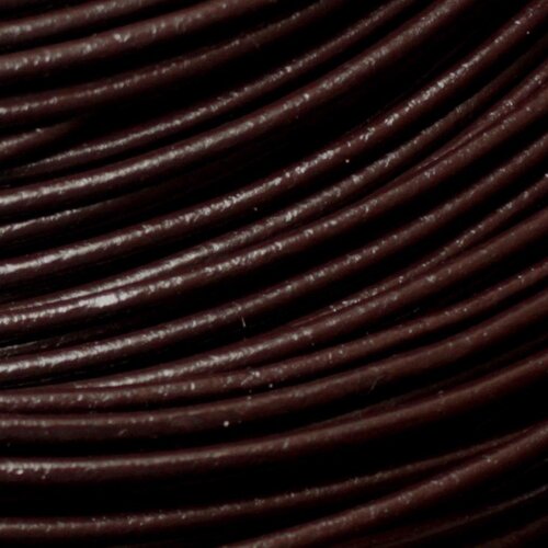 4m - cordon cuir véritable café 3mm   4558550005847