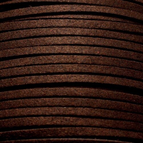 5 metres - cordon laniere suedine daim 3mm marron brun café   4558550004765