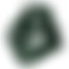 1pc - collier ruban soie teint à la main 85 x 2.5cm vert sapin (ref soie101)   4558550003454