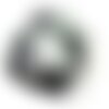 1pc - collier ruban soie teint à la main 85 x 2.5cm blanc gris noir (ref soie104)   4558550003423