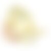 1pc - collier ruban soie teint à la main 85 x 2.5cm jaune rose (ref soie110)   4558550003416