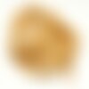 1pc - collier ruban soie teint à la main 85 x 2.5cm jaune orange ocre (ref soie115)   4558550003362