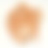 1pc - collier ruban soie teint à la main 85 x 2.5cm rose orange saumon (ref soie114)   4558550003317