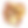 1pc - collier ruban soie teint à la main 85 x 2.5cm jaune beige marron (ref soie118)   4558550003300