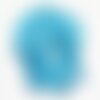 1pc - collier ruban soie teint à la main 85 x 2.5cm bleu turquoise (ref soie133)   4558550003102