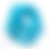 1pc - collier ruban soie teint à la main 85 x 2.5cm bleu turquoise (ref soie134)   4558550003089