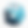 Collier ruban soie teint a la main 85 x 2.5cm bleu ciel azur turquoise marine gris soie135 - 4558550003072