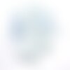 1pc - collier ruban soie teint à la main 85 x 2.5cm blanc gris bleu clair pastel (ref soie137)   4558550003058