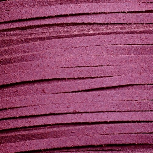 5 metres - cordon laniere suedine daim 3mm violet prune - 4558550002969