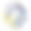 1pc - collier ruban soie teint à la main 85 x 2.5cm bleu gris jaune mauve pastel -  soie147 - 4558550002907