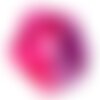 1pc - collier ruban soie teint à la main 85 x 2.5cm rose fluo fuchsia magenta violet (ref soie151)   4558550002860
