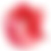1pc - collier ruban soie teint à la main 85 x 2.5cm rouge cerise rose corail peche fuchsia - soie174 - 4558550001856