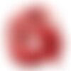 1pc - collier ruban soie teint à la main 85 x 2.5cm rouge cerise (ref soie173)   4558550001849