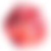 1pc - collier ruban soie teint à la main 85 x 2.5cm rose corail, framboise, bordeaux (ref soie175)   4558550001801