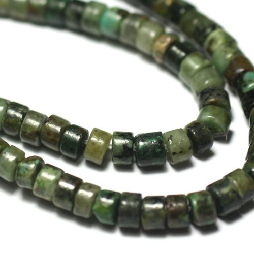 20pc - perles de pierre - turquoise afrique naturelle rondelles heishi 4mm