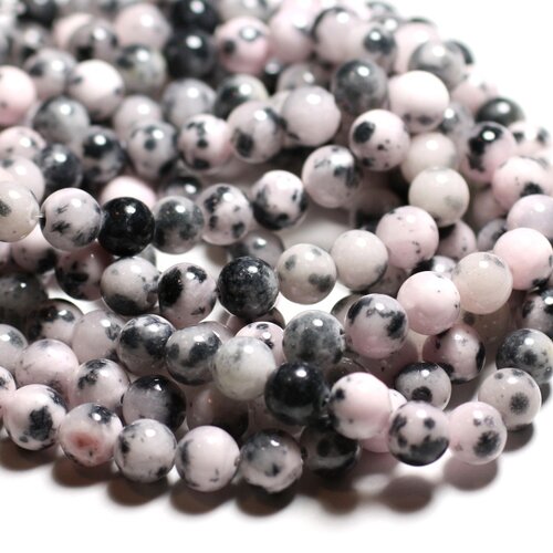 10pc - perles de pierre - jade boules 8mm blanc, noir, gris rose - 4558550039675