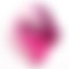 1pc - collier ruban soie teint à la main 85 x 2.5cm rose clair fluo violet (ref soie152)   4558550002846