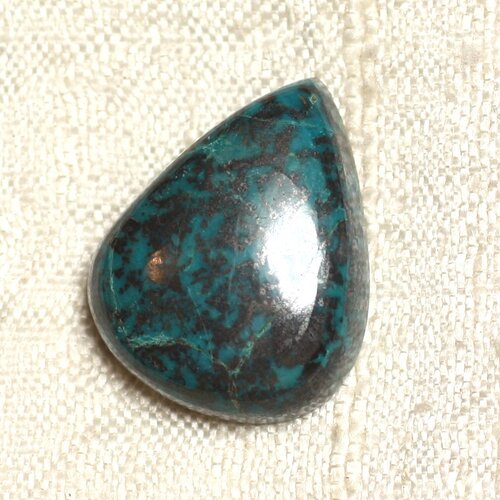 Cabochon pierre semi précieuse - azurite goutte 23x18mm n12 -  4558550079350