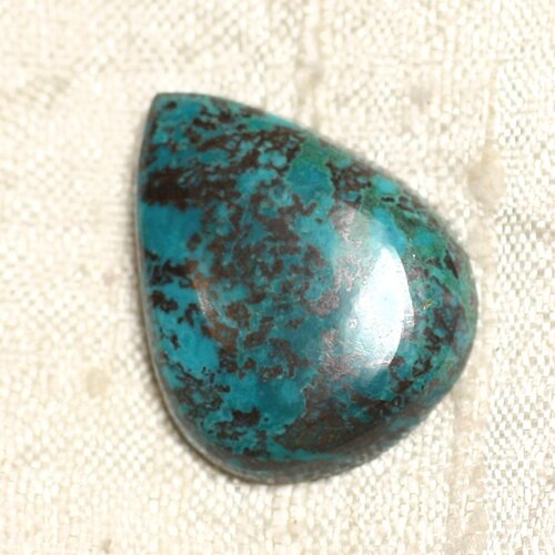 Cabochon pierre semi précieuse - azurite goutte 27x21mm n8 -  4558550079312