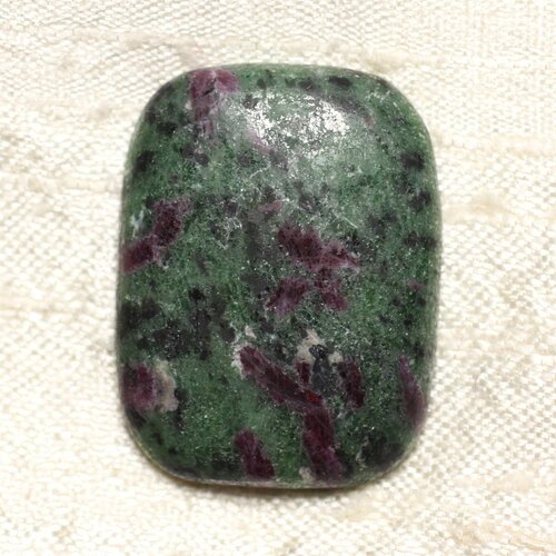 Cabochon de pierre - rubis zoïsite rectangle 32x29mm n39 -  4558550081490