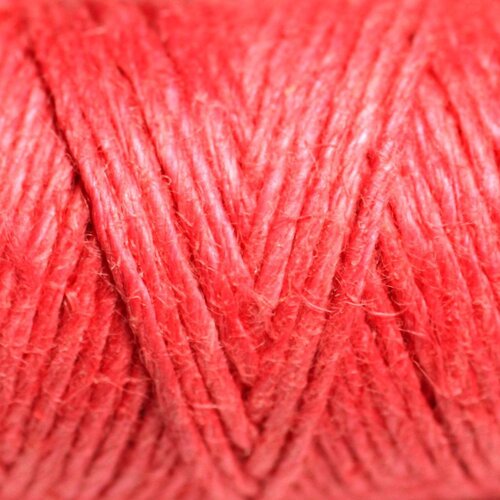 3 mètres - cordon ficelle chanvre 1.5mm rouge rose corail - 4558550083661