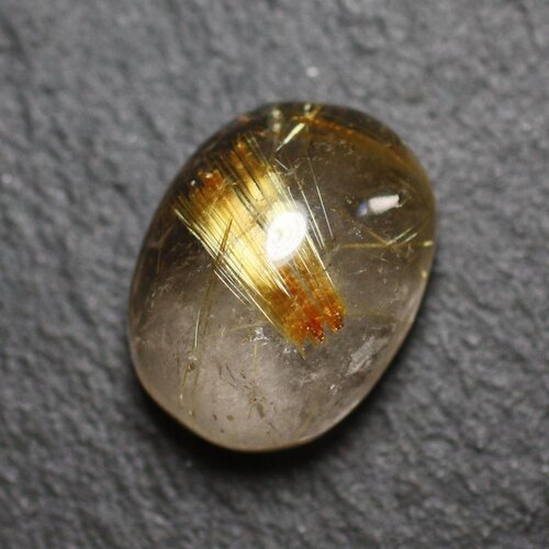 Cabochon pierre - quartz rutile doré ovale 19x14mm n32 -  4558550084187