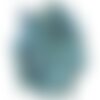 20pc - perles donuts bois de coco rondelles 12mm bleu vert   4558550001306