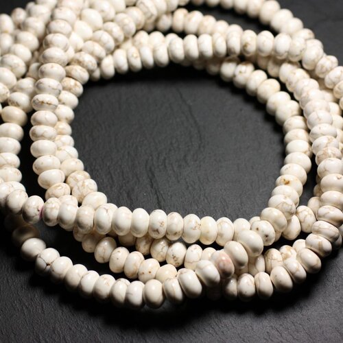 10pc - perles de pierre - magnésite rondelles 9x5mm - 4558550084828