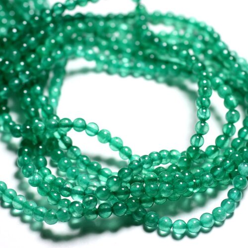 30pc - perles de pierre - jade boules 4mm vert émeraude menthe -  4558550085580