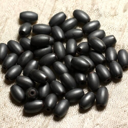 20pc - perles de pierre - hématite olives mat 8x5mm   4558550003867