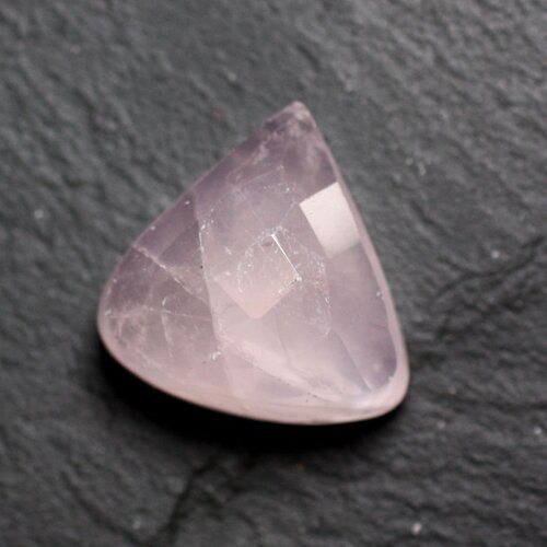 Cabochon pierre - quartz rose facetté goutte 21x21mm n7 -  4558550086280