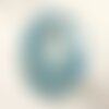 Pendentif pierre semi précieuse - agate bleu turquoise donut 45mm n28 -  4558550086167