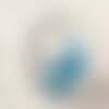 Pendentif pierre semi précieuse - agate bleu turquoise donut 44mm n22 -  4558550086129