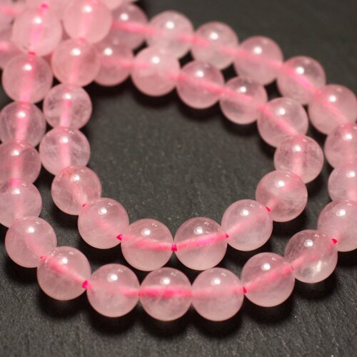 4pc - perles de pierre - quartz rose boules 14mm -  4558550011206