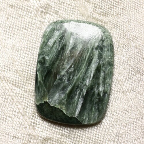 Cabochon pierre - séraphinite rectangle 30x22mm n21 -  4558550086877
