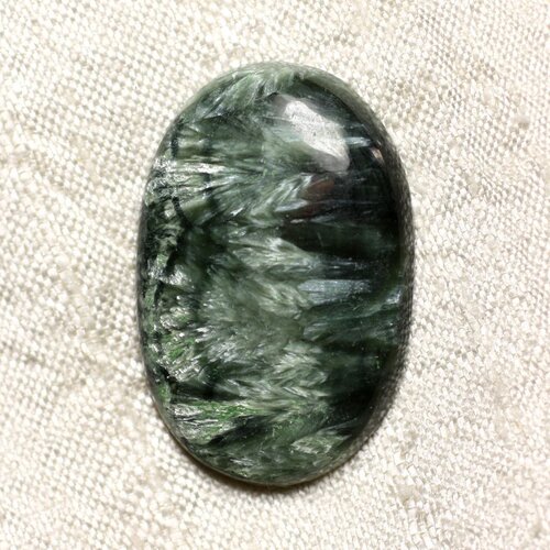 Cabochon pierre - séraphinite ovale 34x23mm n11 -  4558550086778
