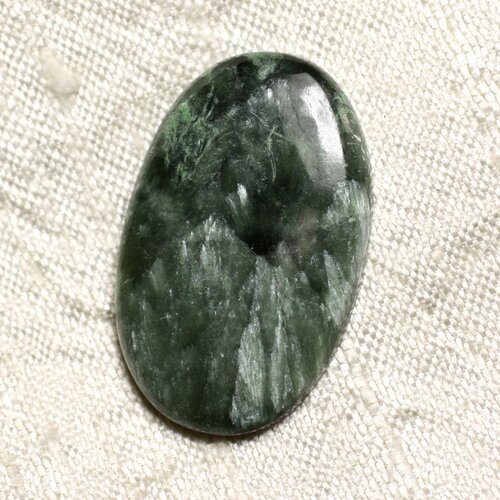 Cabochon pierre - séraphinite ovale 33x21mm n8 -  4558550086747