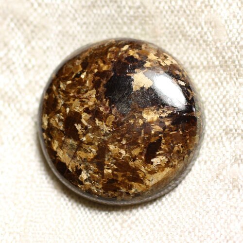 Cabochon de pierre - bronzite rond 21mm n2 -  4558550086907