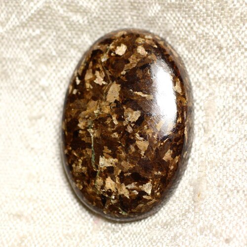 Cabochon de pierre - bronzite ovale 30mm n33 -  4558550087218