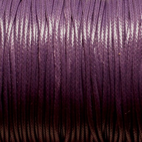 5 mètres - cordon de coton ciré 1.5mm violet   4558550023216