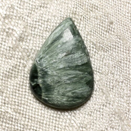 Cabochon pierre - séraphinite goutte 22x16mm n14 -  4558550086808