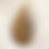 N10 - pendentif en pierre semi précieuse - jaspe paysage beige goutte 50mm - 4558550089342
