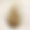N6 - pendentif en pierre semi précieuse - jaspe paysage beige goutte 50mm - 4558550089304