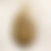 N4 - pendentif en pierre semi précieuse - jaspe paysage beige goutte 50mm - 4558550089281