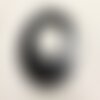 Pendentif donut pierre - hématite gravée 39mm avec perçage - 4558550032638