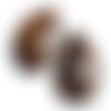 Pendentif pierre semi précieuse - oeil de tigre grande goutte 60mm - 4558550091666